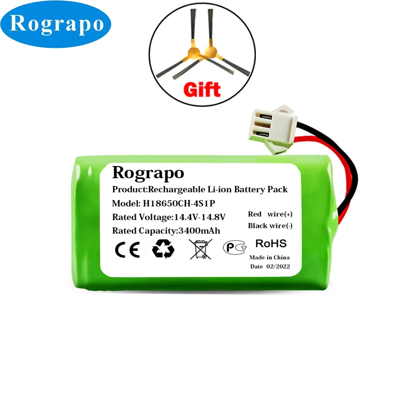 New 3400mAh INR18650 M26-4S1P Battery For DEXP MMB-300, Neatsvor X500, X600, Mamibot EXVAC660 EXVAC880 Robotic Parts