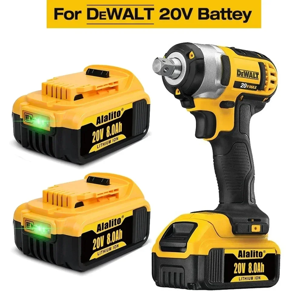 

For Dewalt DCB200 20V 8.0AH/6.0Ah/12.0Ah Replacement Battery Compatible with For Dewalt 18V/20V Tools Battery+charger