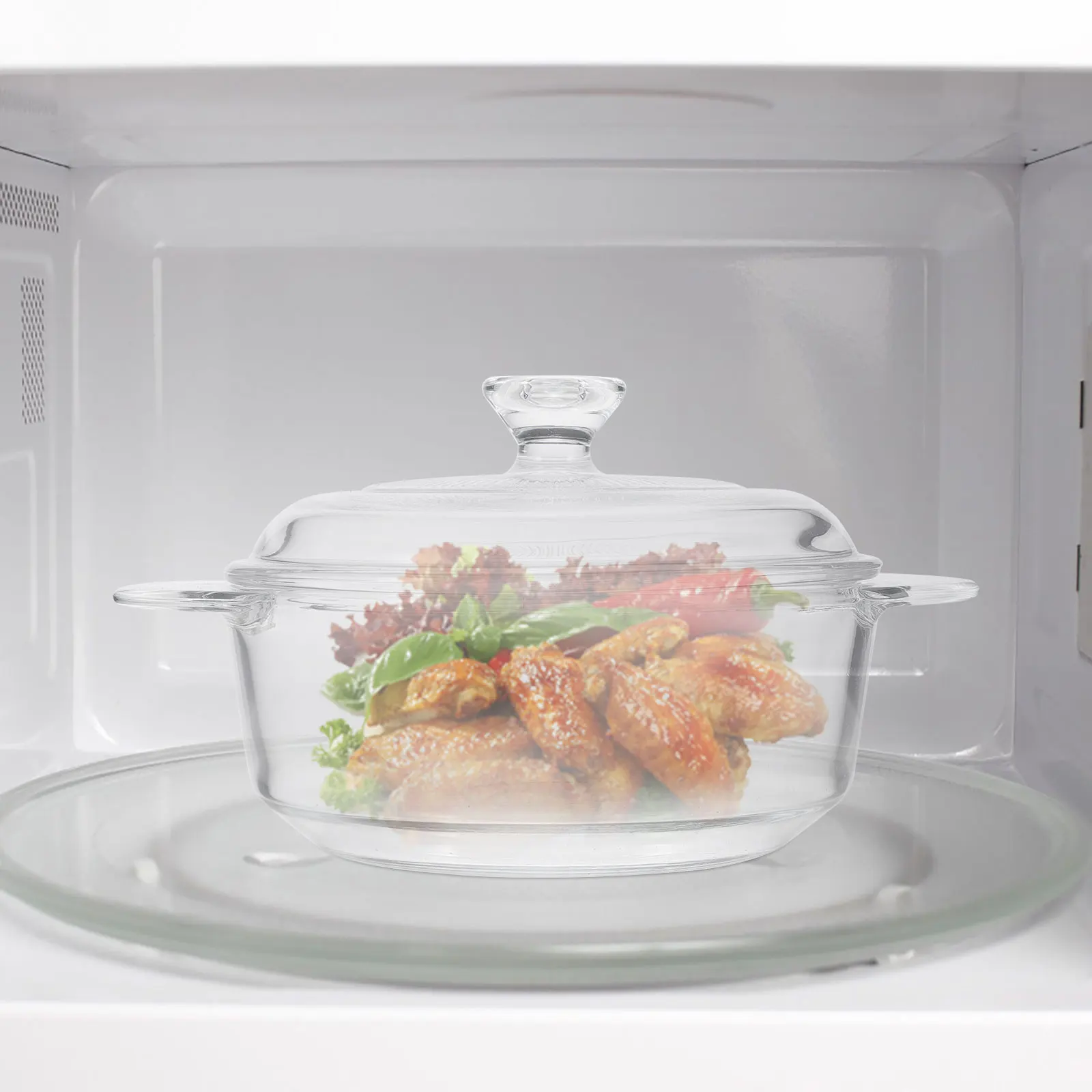 

Glass Stew Pot Tempered Heat Resistant Cooking Pot with Lid Portable Handles Clear Glass Noodle Soup Stockpot Kitchen Household