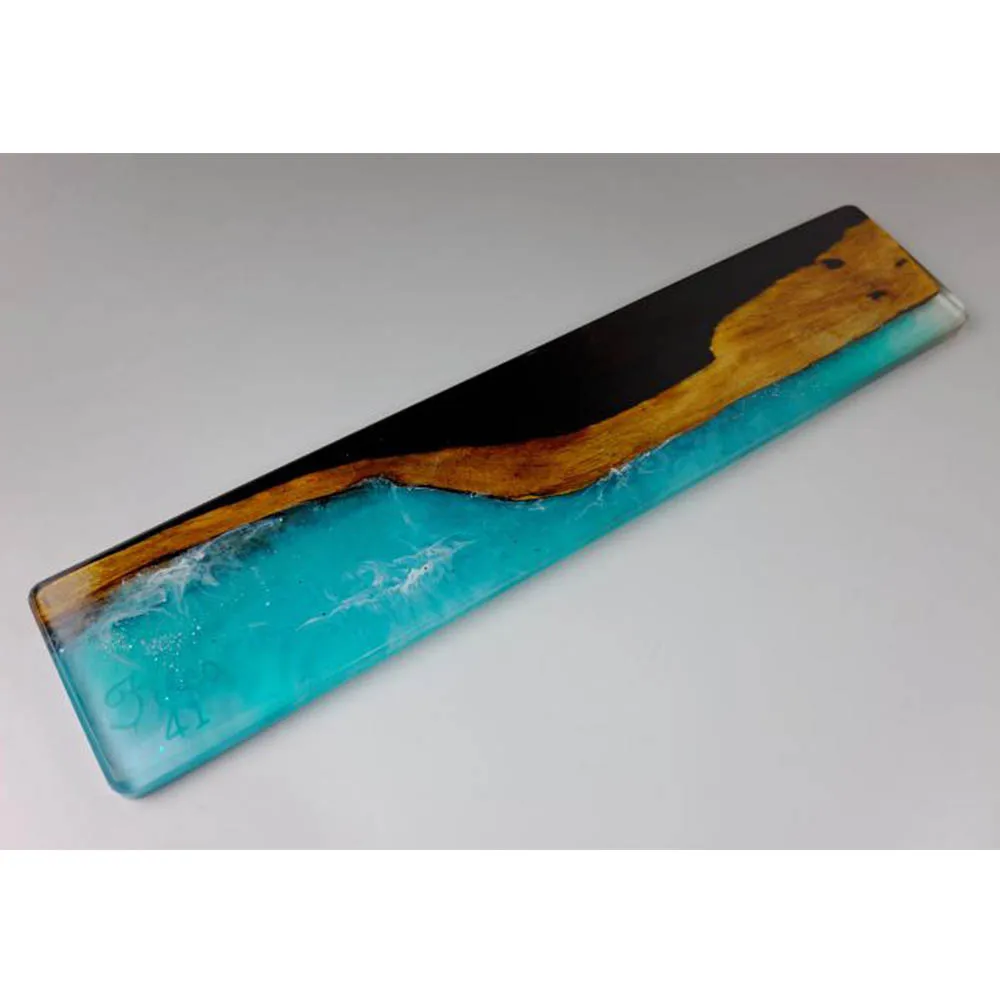 Resin Wood Luminous Keyboard Hand Rest Customized 7 Days Delivery Coastline Design Unique Hand Rest Customization Wrist Rest