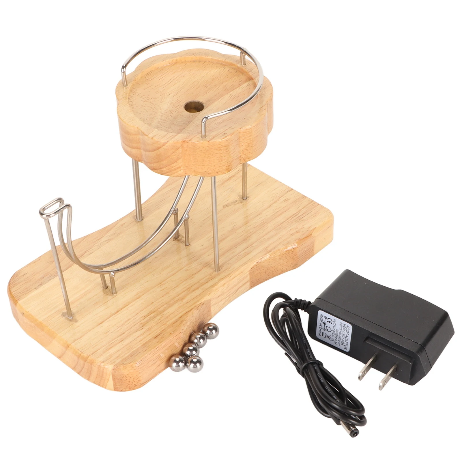 Perpetual Motion Machine Stable Base Sturdy Wood Stress Relief Perpetual Energy Toy for Table