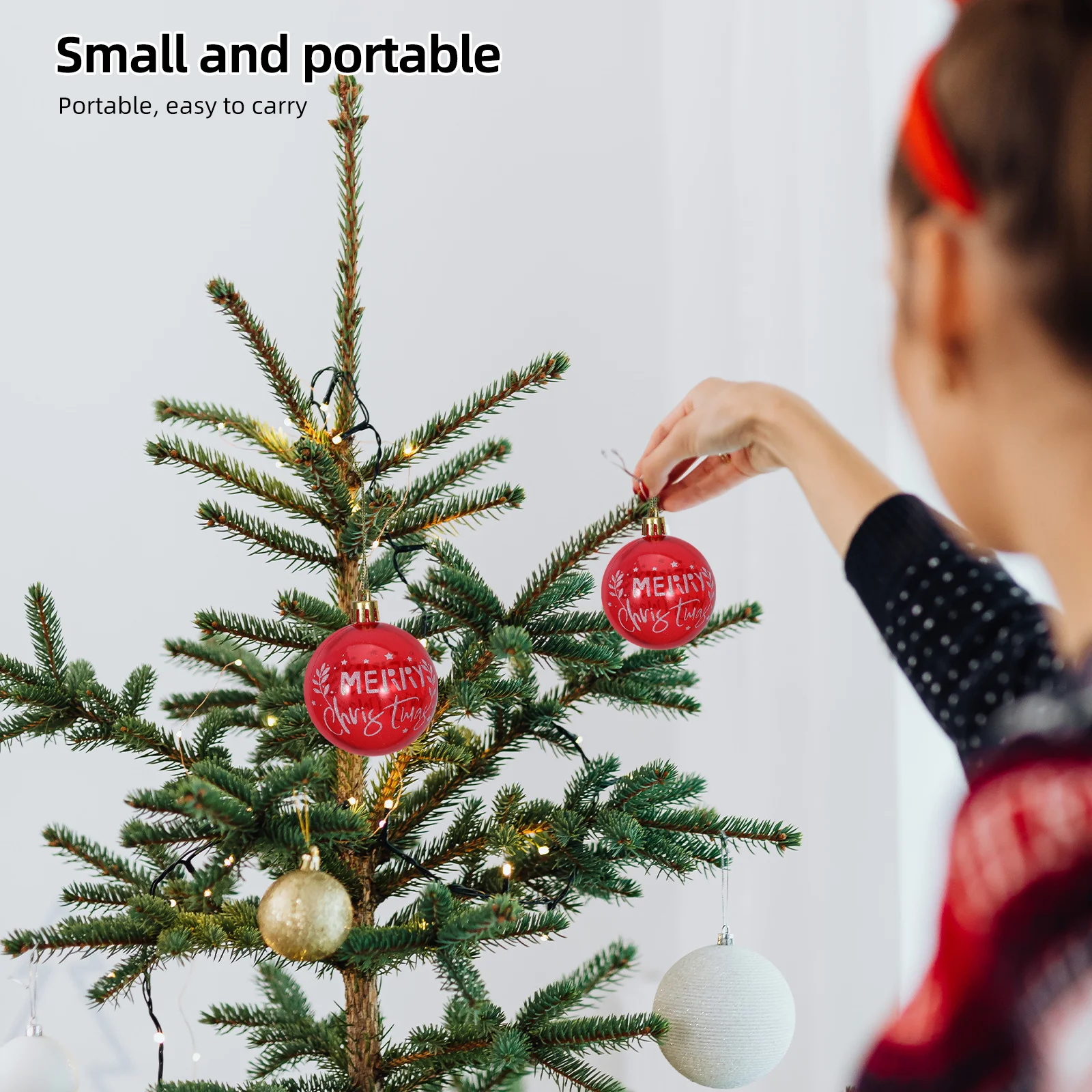 

6Pcs Xmas Tree Balls Hanging Ornaments Christmas Decor Xmas Pendant Tree Hanging Holiday Christmas Ball Ornaments