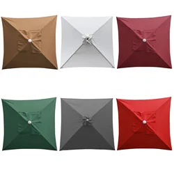 Outdoor Parasol Replacement Cover Waterproof 2x2m Sunshade Canopy for Patio Garden Banana Umbrella No Frame/Pole