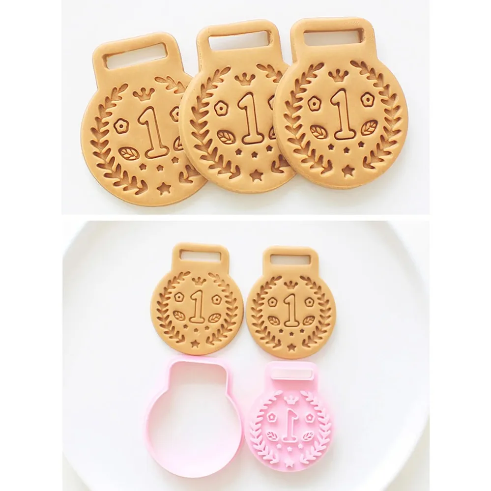 Medals Trophies Cookie Cutters Cartoon Cake Biscuit Mold Cookie Stamp Kitchen Baking Pastry Bakeware Dessert Supplies view 5
