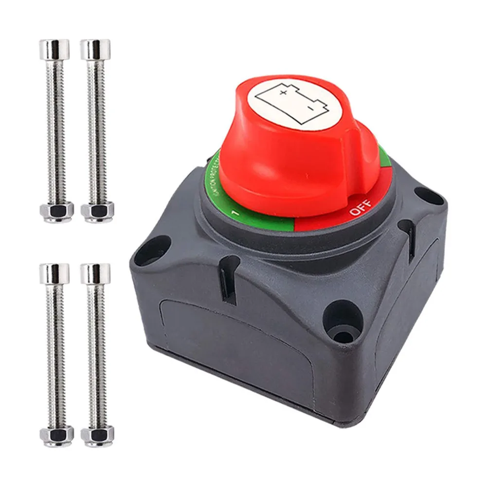 

12V-48V Car Battery Disconnect Switch 1-2-Both-Off Battery Cut Shut Off Isolator Switch For RVs Yachts Trucks