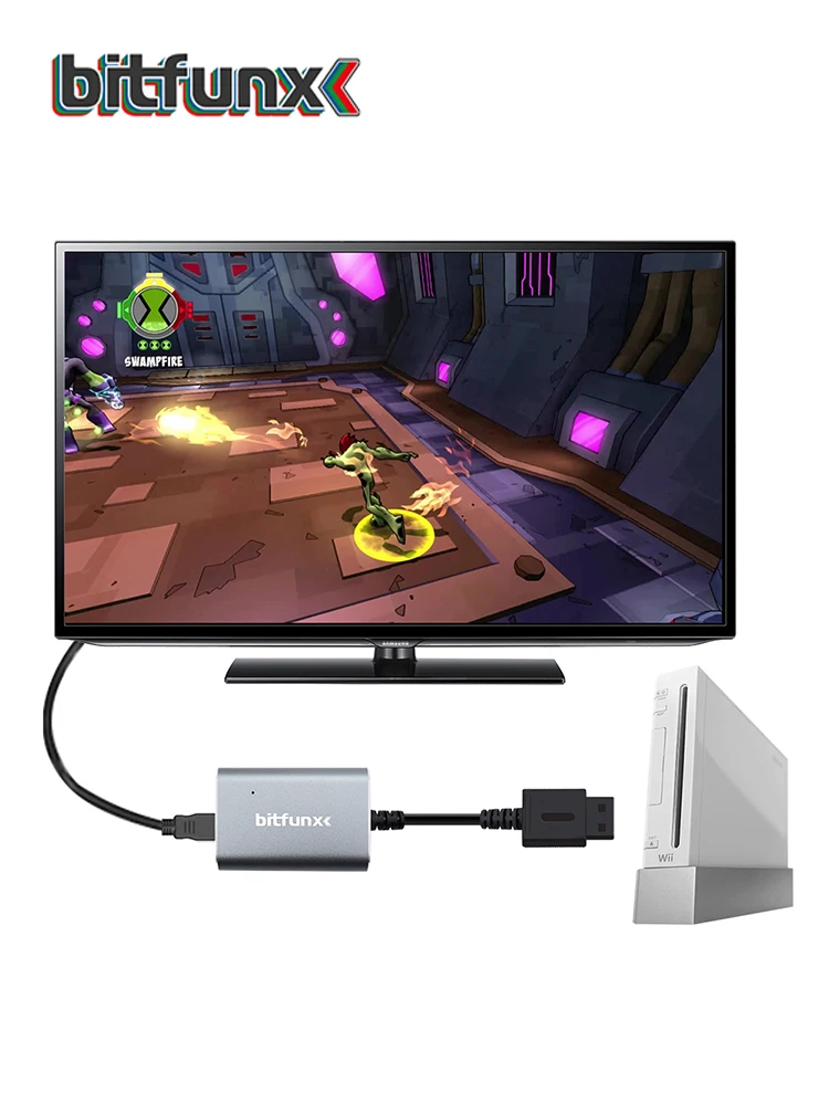 Bitfunx HDMI ™   Adapter voor Nintendo Wii NTSC PAL Retro gameconsoles HD-connector Plug and Play - afbeelding 2