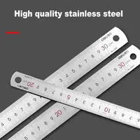 Deli Stainless Steel Ruler 15/20/30cm Metal Straight Ruler for Home School Precision Measuring Drawing Tool Supplies 1/2/5pcs 4