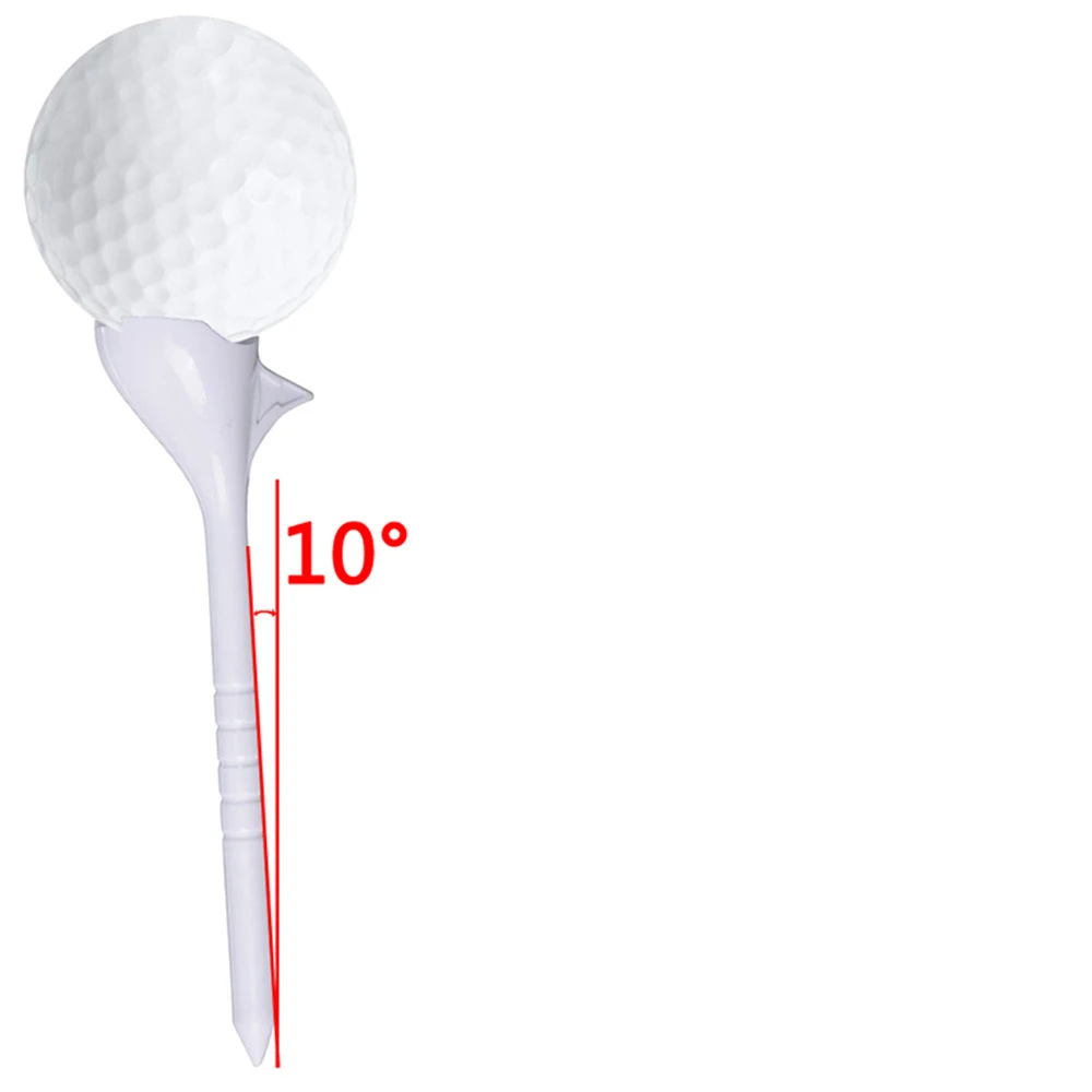 Golf Training Ball Tee, Aumentar a velocidade da bola, Reduzir Lateral Spin, Outdoor Sport Acessórios, 10 ° Tees