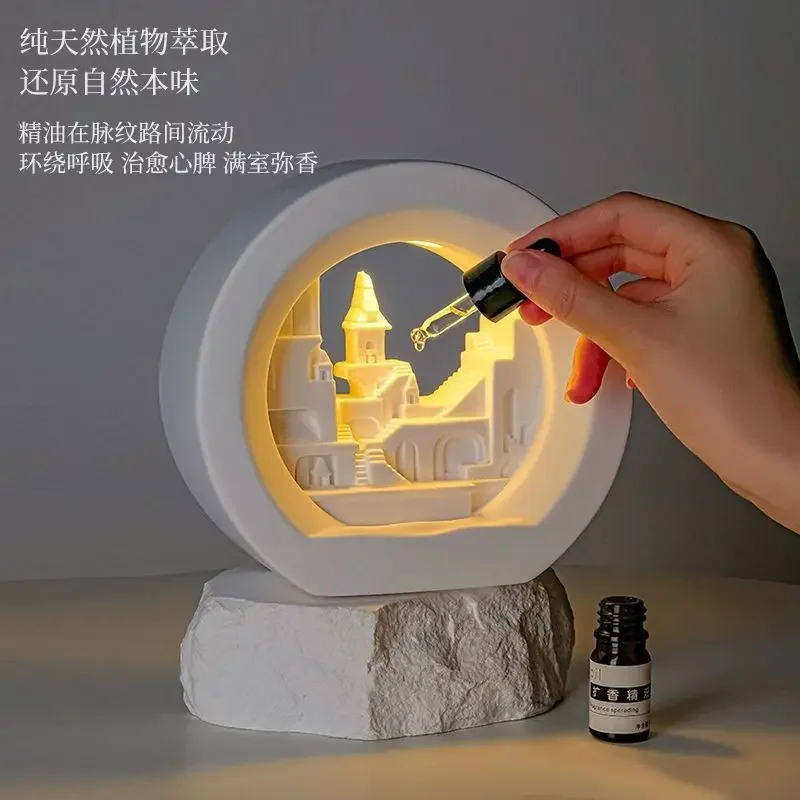 

Santorini Flameless Aromatherapy Lamp Expansion Stone Decoration Birthday Gift for Girlfriend Decorative