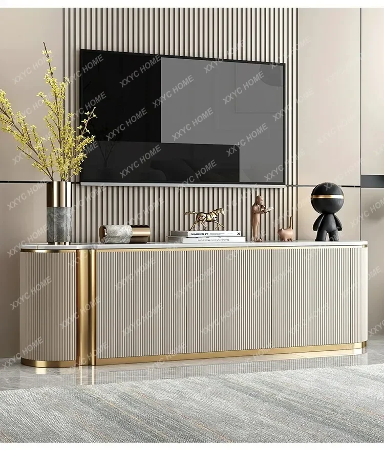 CXDZ Narrow Beige Simple Tv Cabinet Minimalist Classic 180Cm Japanese Living Room Tv Stands  Mueble Televisor Furnitu