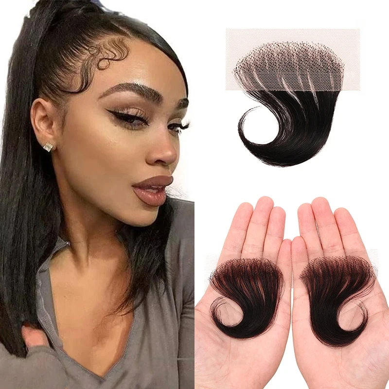 Koronkowe paski do włosów dla dzieci 4 sztuki ludzkie włosy włosy dla dzieci przednia krawędź szwajcarska koronkowa linia włosów paski do włosów dla dzieci dla kobiet ﻿