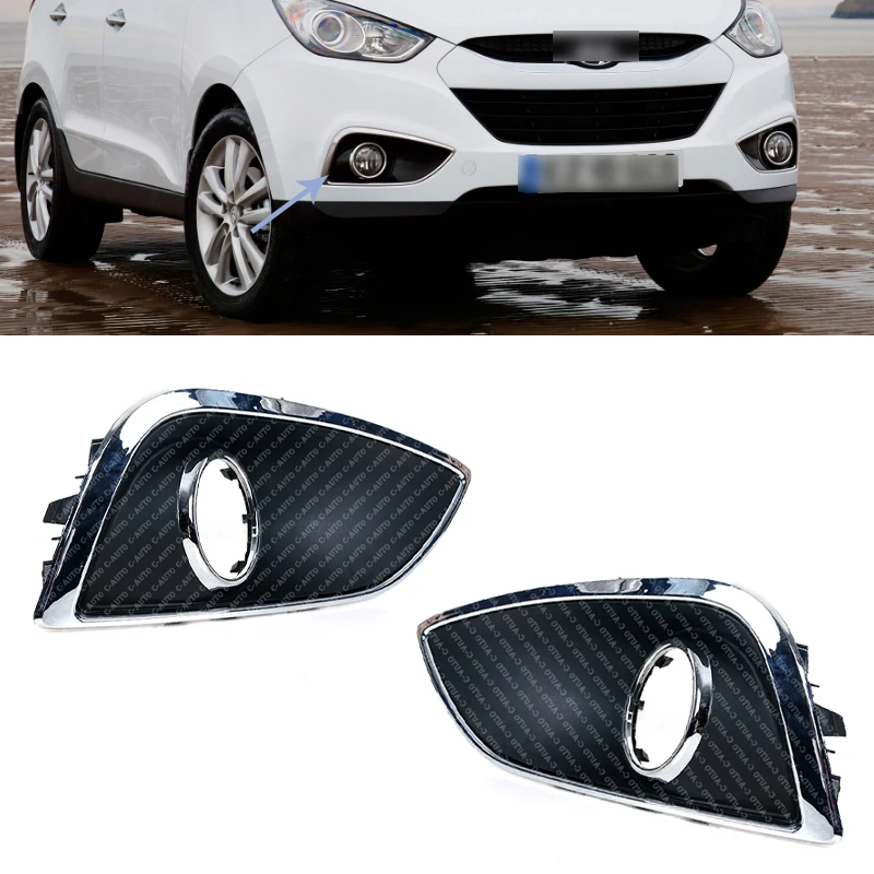 

Chrome Front Fog Light Fog Lamp Trim Cover Bonnet Cover Light Fog Light Frame cover trim For Hyundai IX35 2010-2012 333546399807