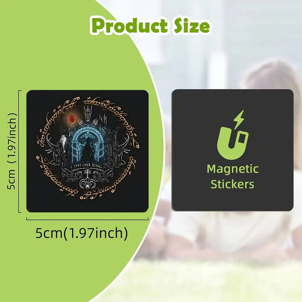 L-Lord of the R-RingES Fridge Magnet Personalized Magnetic Durable Plastic Square Picture Surface Fridge Magnets