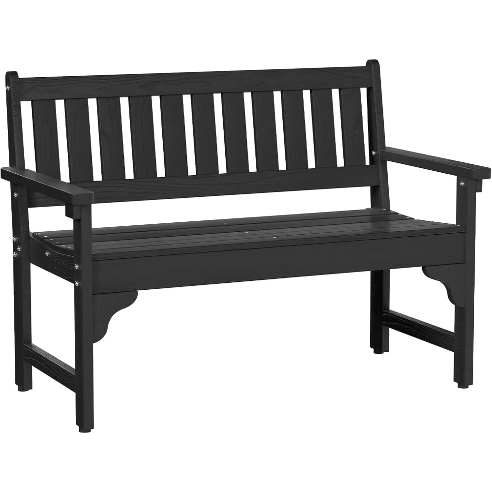 

Outdoor Bench, 2-Person Garden Bench Load up to 800 Lbs, Outdoor Benches Weatherproof Won't Rot and Fade for Park