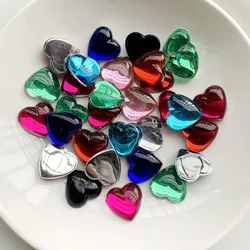 6mm&8mm&10mm& 12mm&14mmn Heart-shaped rhinestone flat back DIY jewelry making accessories nail art decorations