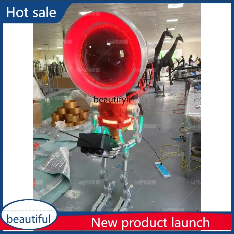 a17 Luminous Mechanical Robot KTV Bar Clearance Bar Check-in Fiberglass Large Ornament Floor-standing