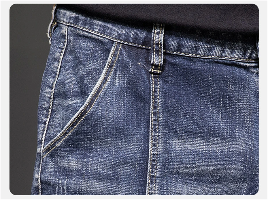 42 44 Jeans taglie forti pantaloni in Denim da uomo pantaloni Jeans dritti larghi pantaloni causali alla moda pantaloni maschili di grandi dimensioni