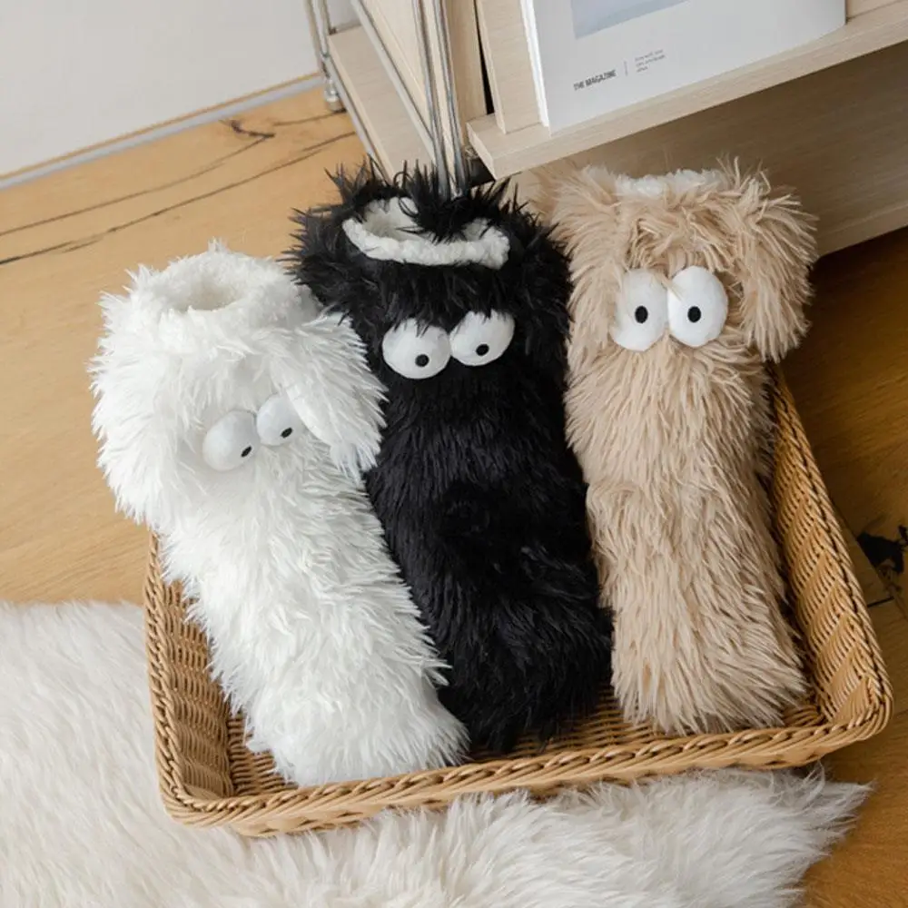 

Утолщенные носки-тапочки, мягкие коралловые чулки, зимние тапочки, носки, декор с ушками щенка, термопредметы, нескользящие чулки