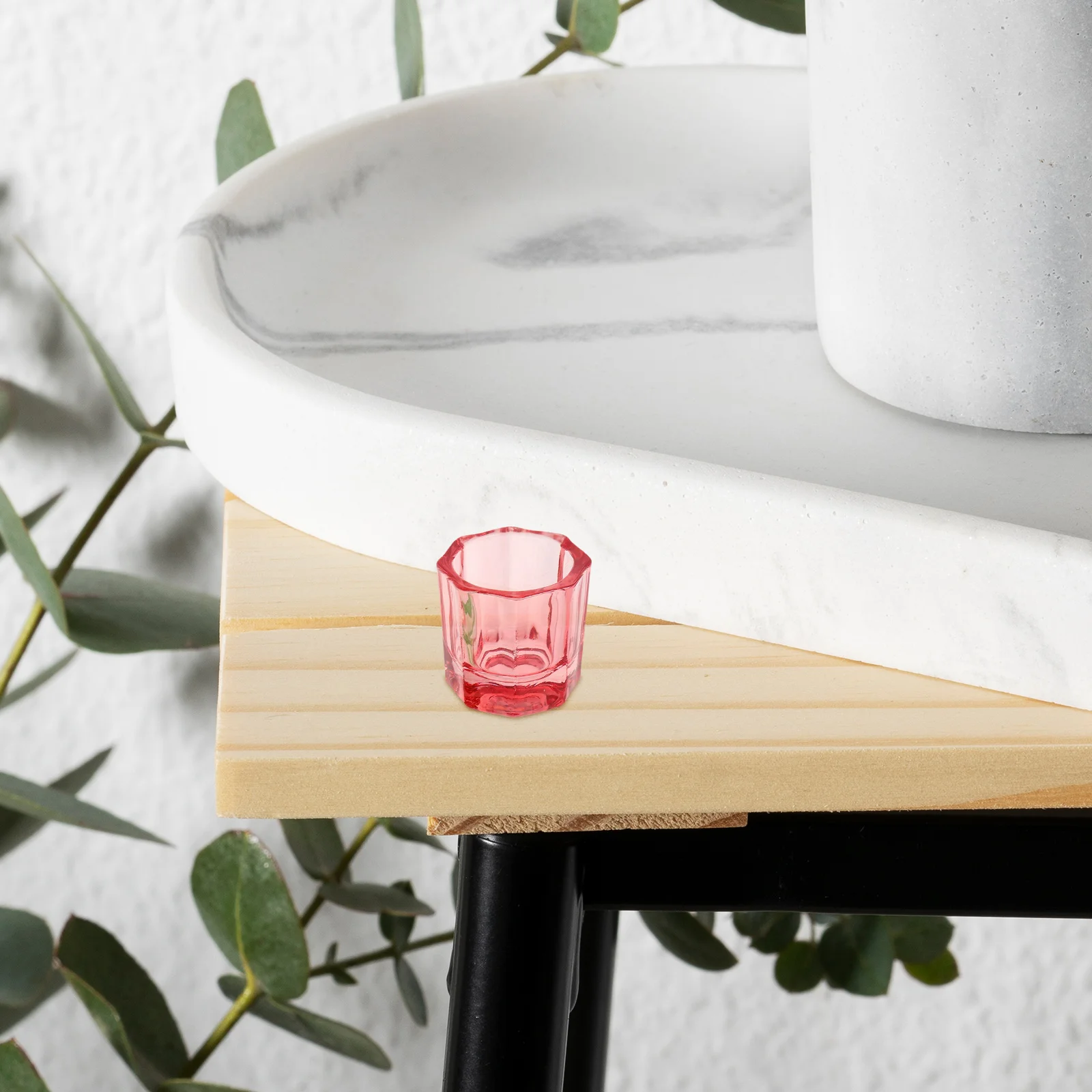 3Pcs Octagonal Glass Nail Dappen Dishes Crystal Bowls Nail Monomer Liquid Holders Powder Containers Acrylic Extension Supplies