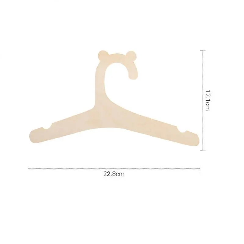 5/10pcs Baby Wooden Clothes Hanger Baby Creative Small Hanger Rack Home Girls Princess Room Nursery Decor For Kids Presents