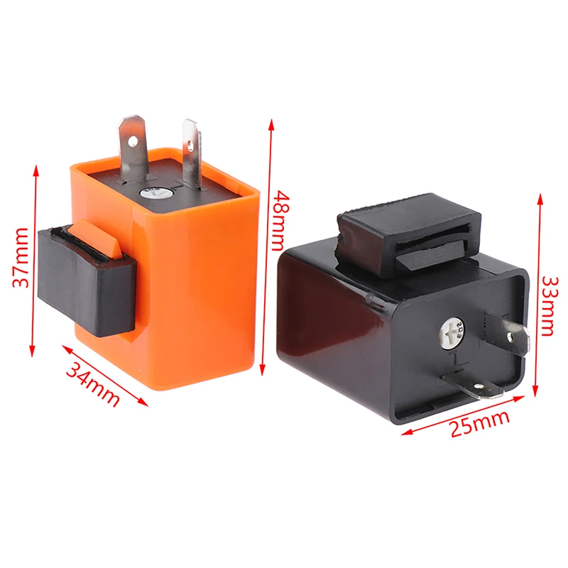12V Adjustable Frequency Turn Signals Blinker Indicator 2 Pin LED Flasher Relay For Motorcycle Performance Accessories