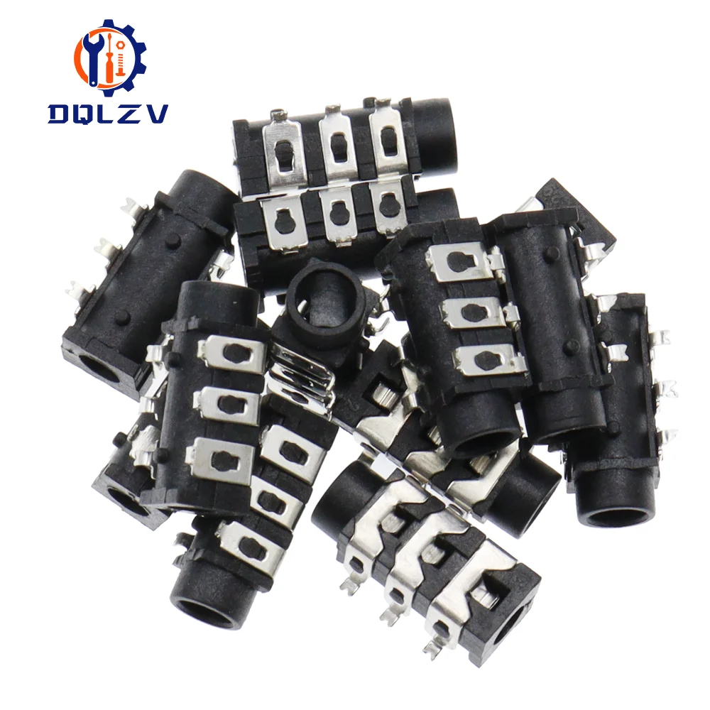 PJ313D PJ-313D 3.5 mm Female Audio Connector SMT 6Pin Stereo Headphone Jack SMD 6Pin