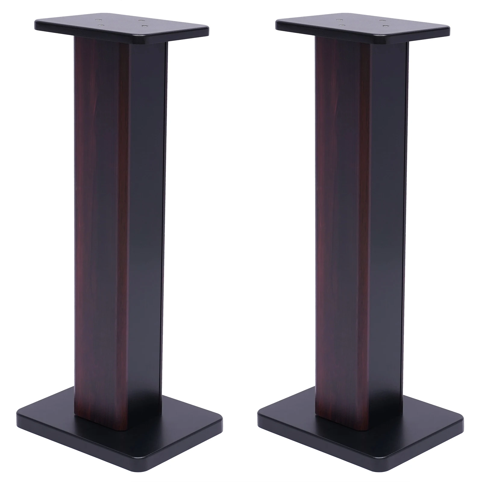 Speaker Stand, Speaker Wall Shelf, Pair of 28 Inch Walnut Bookshelf Speaker Stands, Wooden Audio Equipment Rack for Home Theater