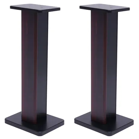 Speaker Wall Shelf, Speaker Stand, Audio Speaker Bracket Pair, 28 Inch Black Walnut Wood Audio Stand, Bookshelf Speaker Holder for Home Theatre, Minimalist Space Saving Design, Universal Sound System Shelf