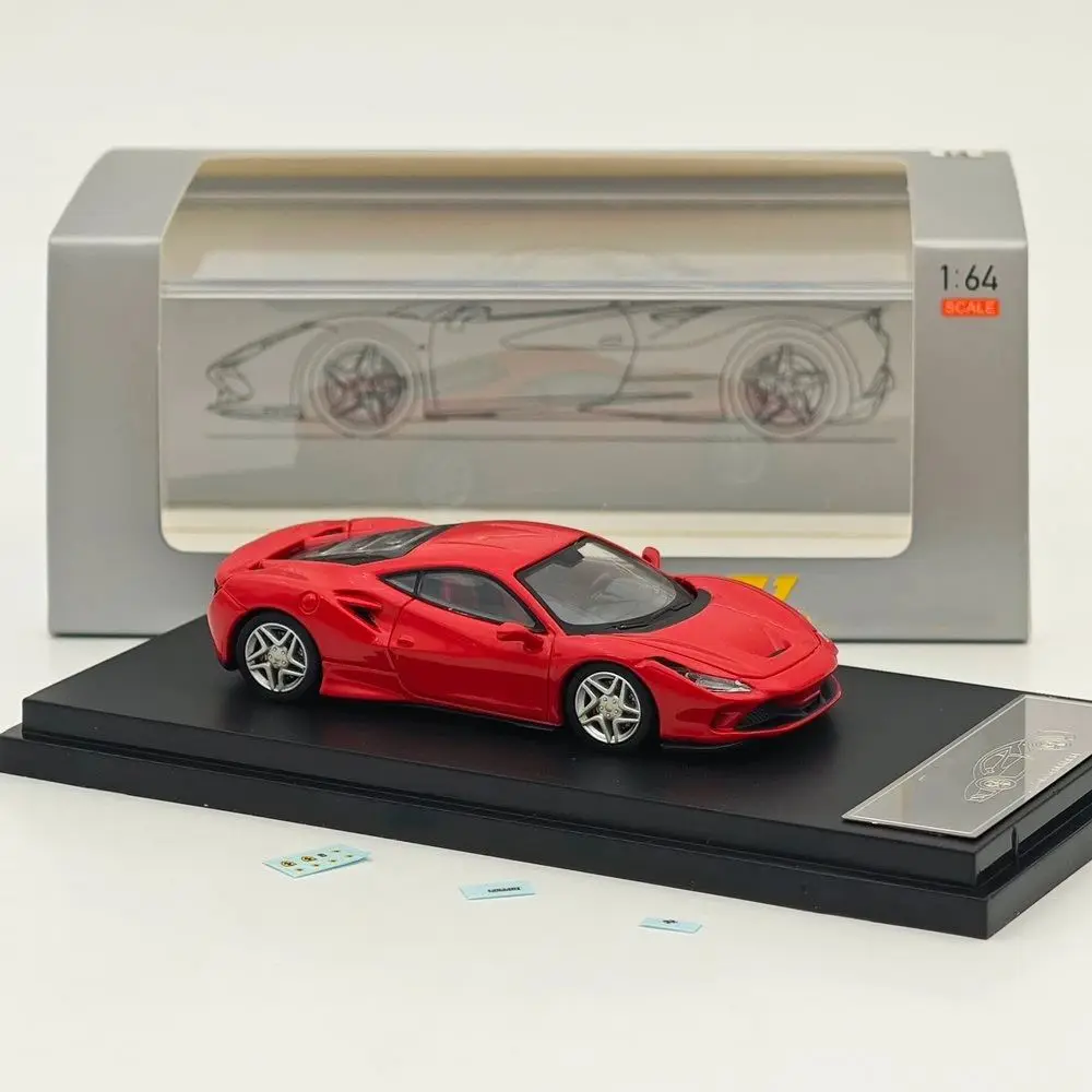 HM 1/64 Scale F8 Tributo Supercar Diecast Toy Car Model Collectible Gift Miniature Hobby