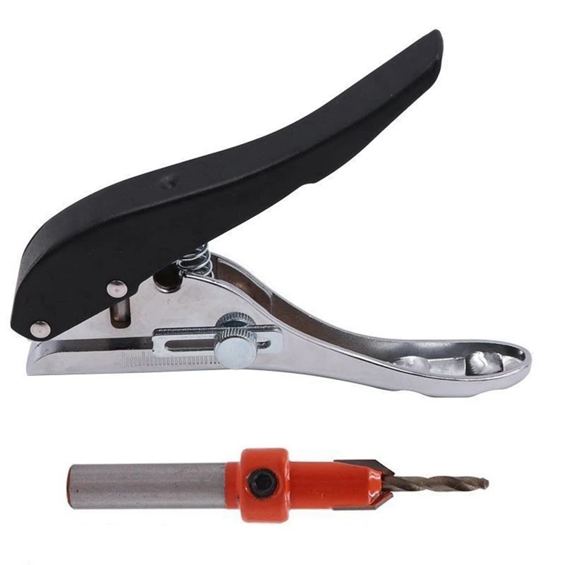 A23T for Edge Puncher 8mm Countersunk Drill Hole Punch Woodworking Adjustable Size PVC Carpentry Tool