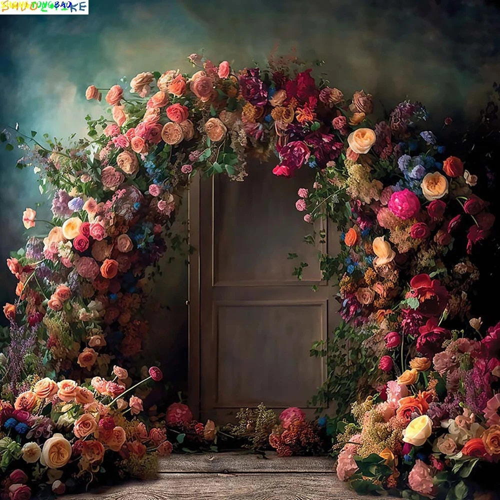 Valentine's Day Heart Love Halo Photography Backdrops Rose Floral Cupid's Arrow Wedding Wall And Floor Background Props GT-01