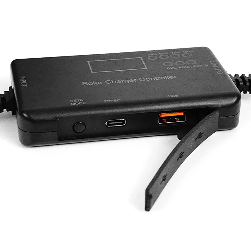 MPPT Solar Charge Controller 10A 12V, Solar Panel Controller Featuring Type-C Input, USB Output For Lifepo Battery - view 5