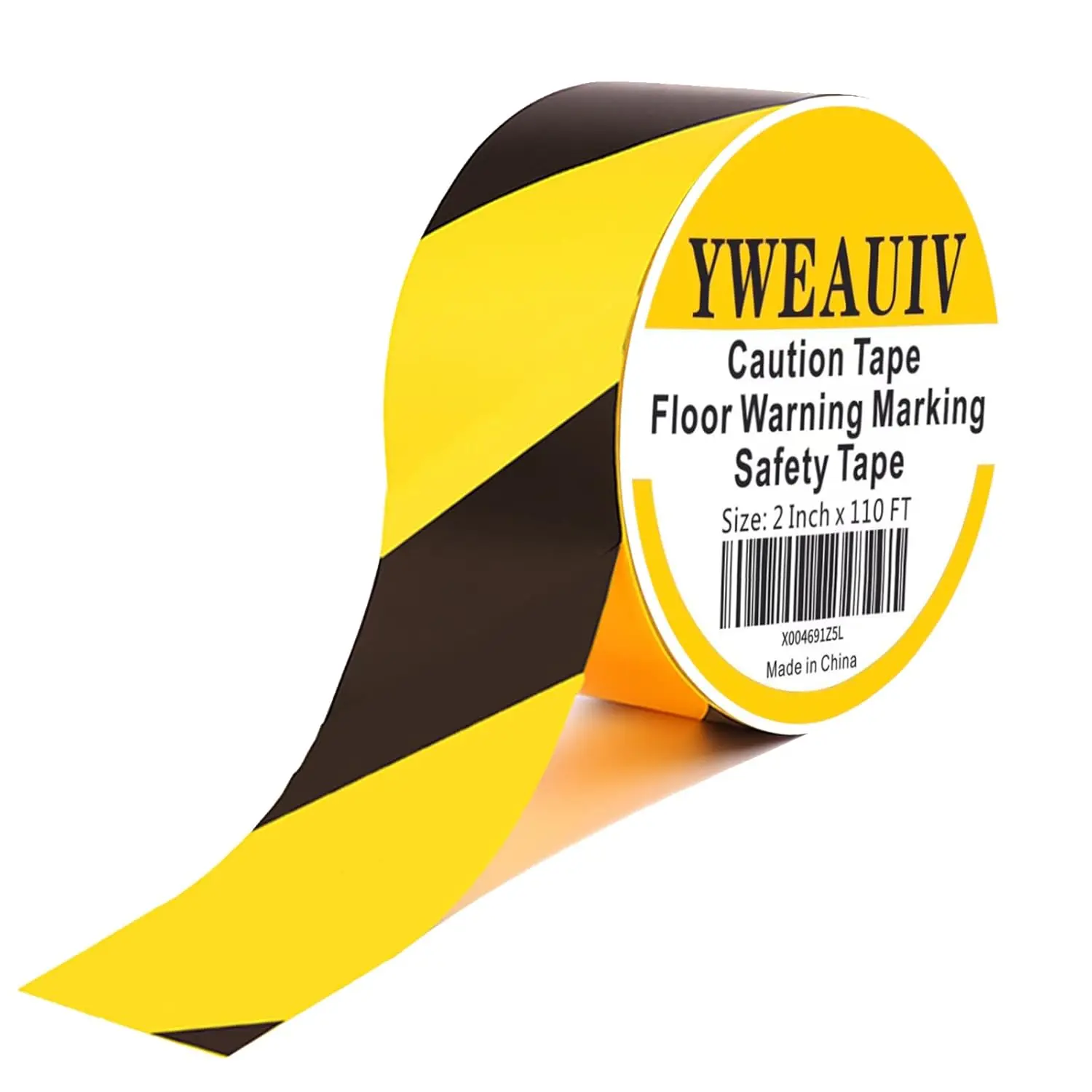 

Лента для разметки пола черно-желтая, 2 дюйма x 110 футов, высокопрочная клейкая лента для предупреждения об опасности и разметки проходов