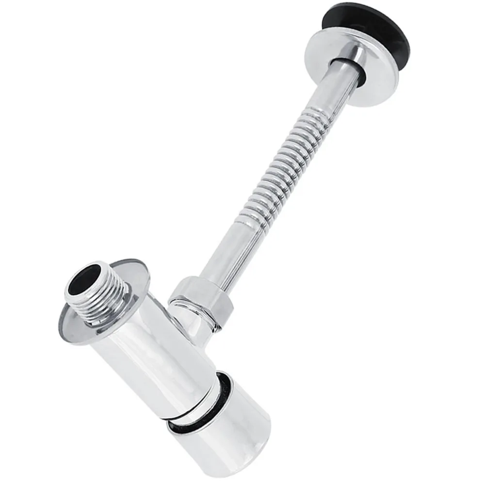 Zinc Alloy Flush Valve Water Leak Proof Hand Pressing Flushing Urinal Flush Valve Chrome Finish Time Delay Design