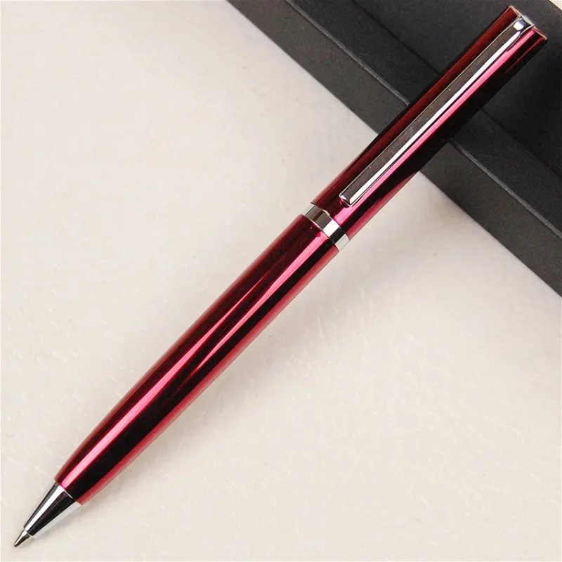 

Red Metal G2 Ballpoint Pen 0.5mm Black Refill Nib ,Rotary Refillable School Gel Pen with Golden Clip Smooth Writing Office Pens