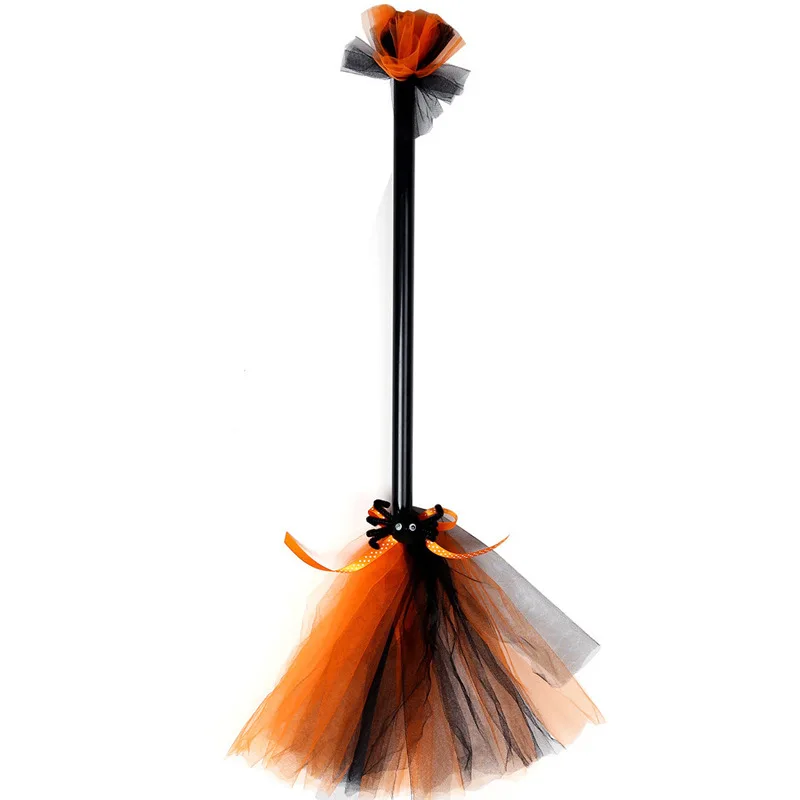 Halloween Cosplay Costume Accessories Witch Broomstick Quidditch Flying Prop Party Decoration for Women Girls 60cm