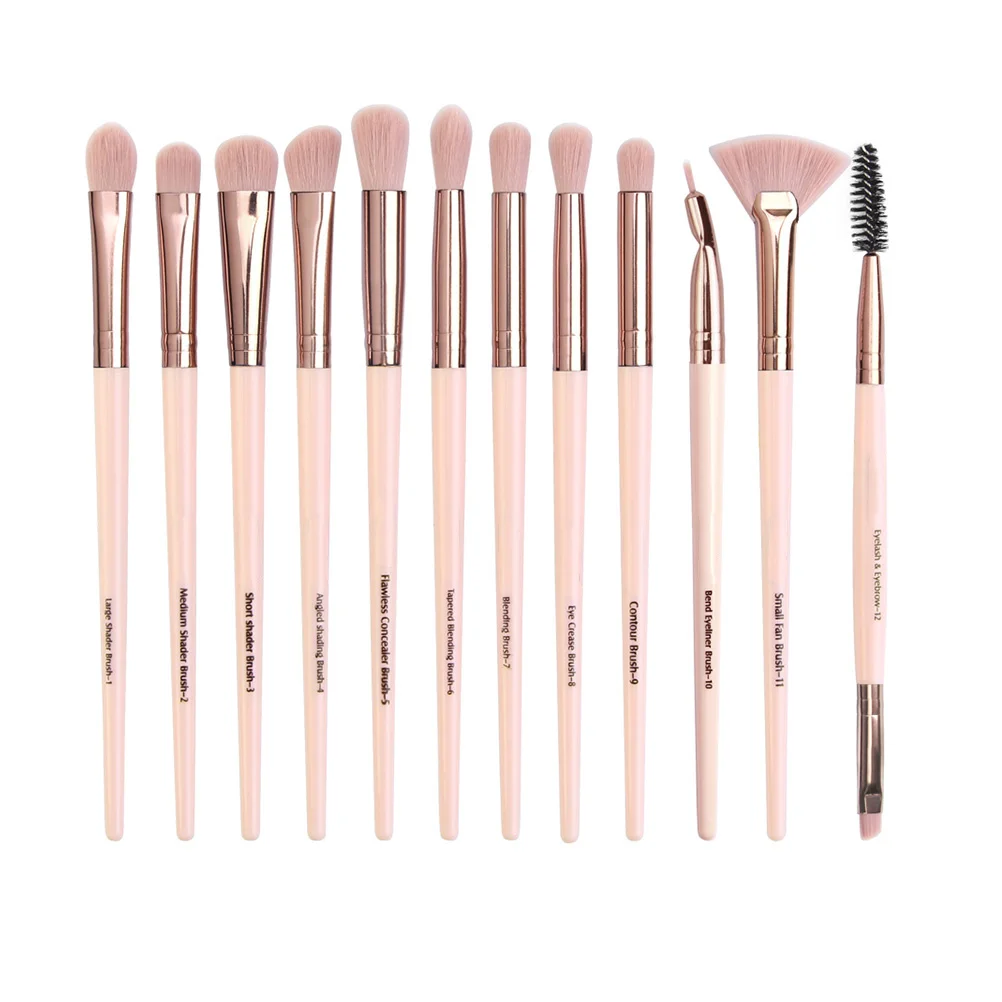 

1Set Eyeshadow Brush Set Soft Fiber Bristles Durable Plastic Handle Comfortable Grip Makeup Tools for Women Makeup Beginners