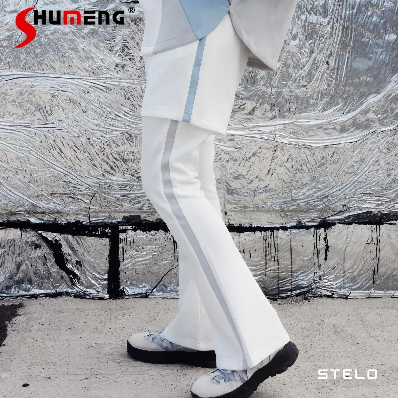 

Detachable Flared Pants New Original Design Fake Two-Piece Sweatpants Rojita Watercolor System Angel Realm Trousers For Women