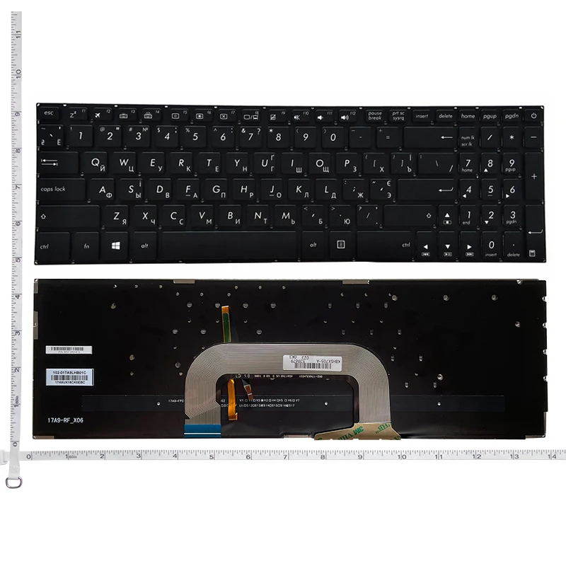 Imagem -02 - Teclado ru para Asus Vivobook Pro 17 N705 N705fd N705ud N705fn A705ua R702 F705 X705mb X705uf