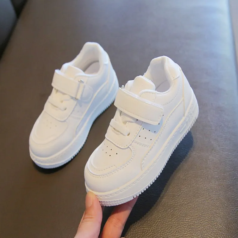 Tenis Sneakers Kids Baby Shoe Spring New Boys Girls Sports Shoes Casual Board Shoes Leather Soft Soled Children Small White Shoe