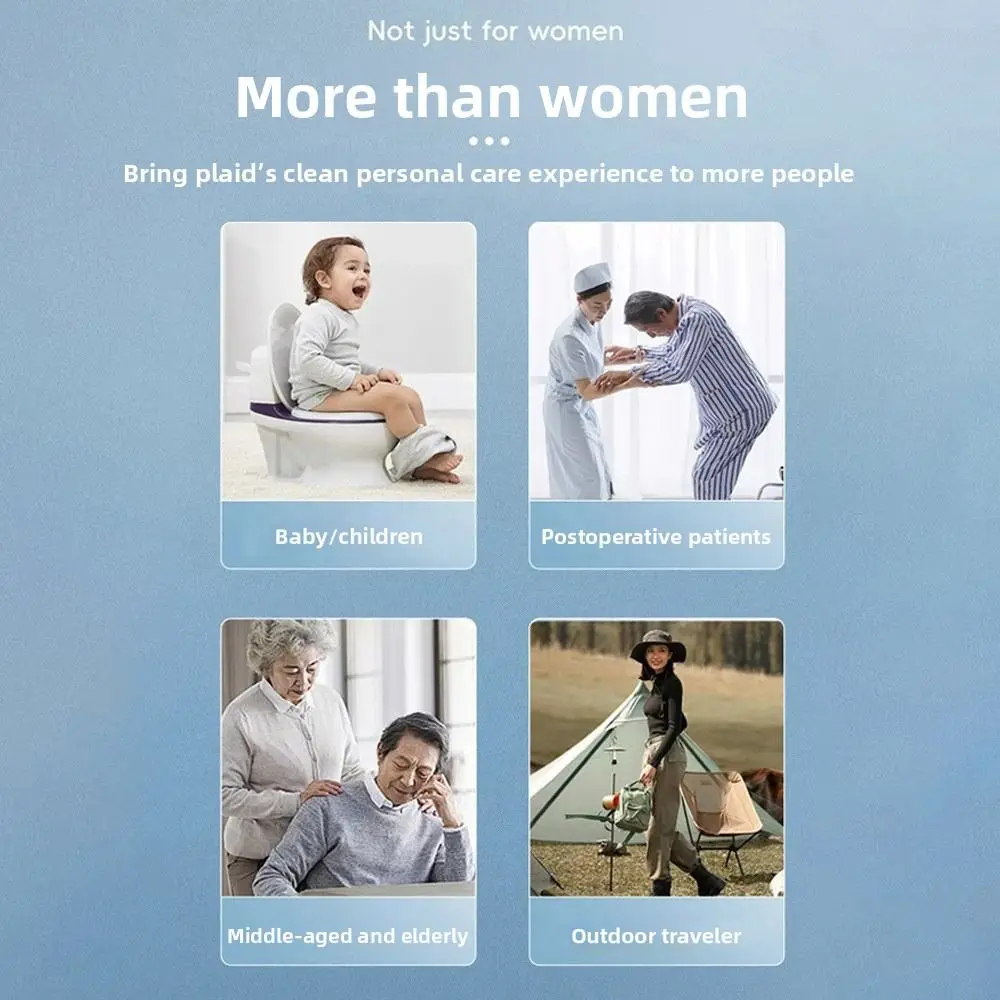 

240 мл распылитель для биде для женщин портативный ручной распылитель промежности 360 ° Регулируемая насадка, 2-ступенчатая конструкция, дорожное биде