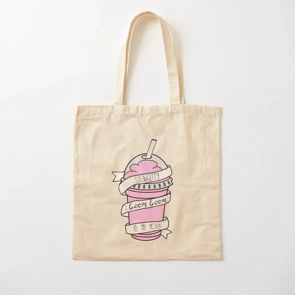 

Strawberry Boom Boom in My Mouth Tote Bag Gift bag hand bag ladies custom fabric