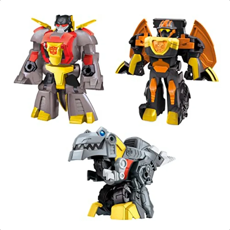 

Transformers Dinobot Adventures Dinobot Squad Grimlock Dinobot Snarl and Predaking 3Pack Converting Figures 4.5Inch Toys Ages 3