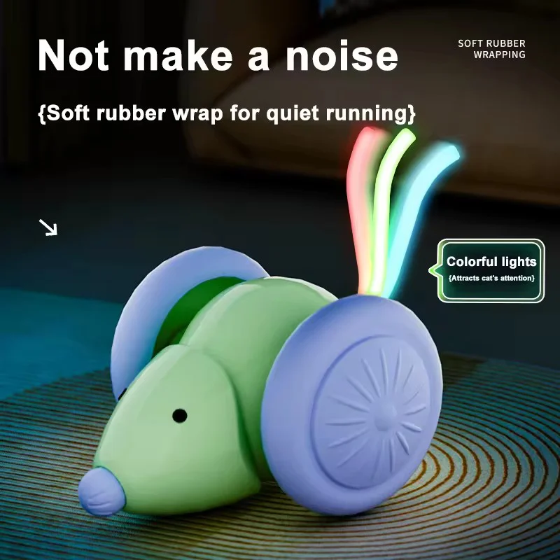 Electric Cat Toy Mouse Racing Car Automatic Pet Toy For Cat Self-Entertainment Boredom Relief Stimulates Hunting Smart Moving