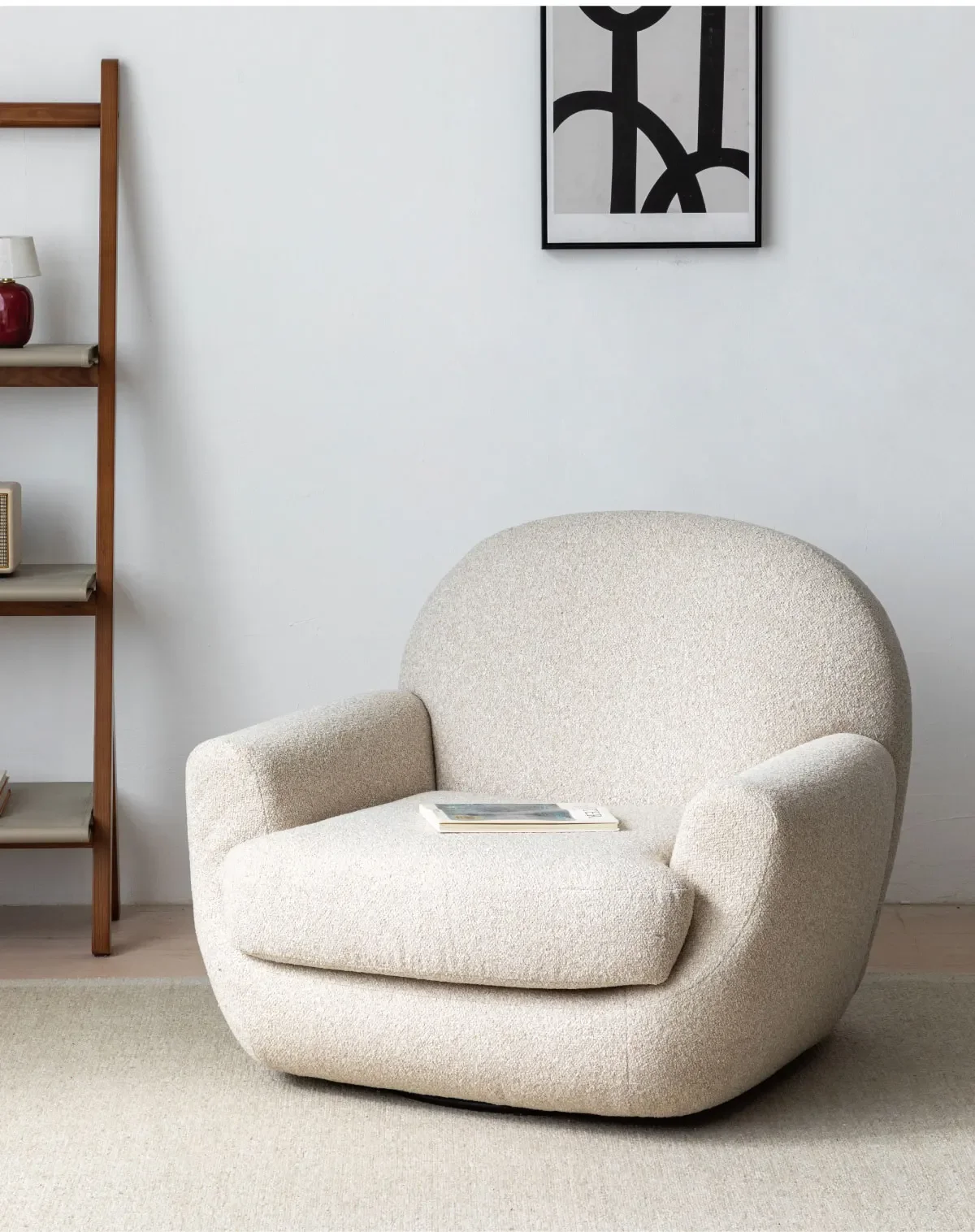 

Nordic Single Leisure Chair Small Apartment Modern Minimalist Rotating Living Room Balcony Couch