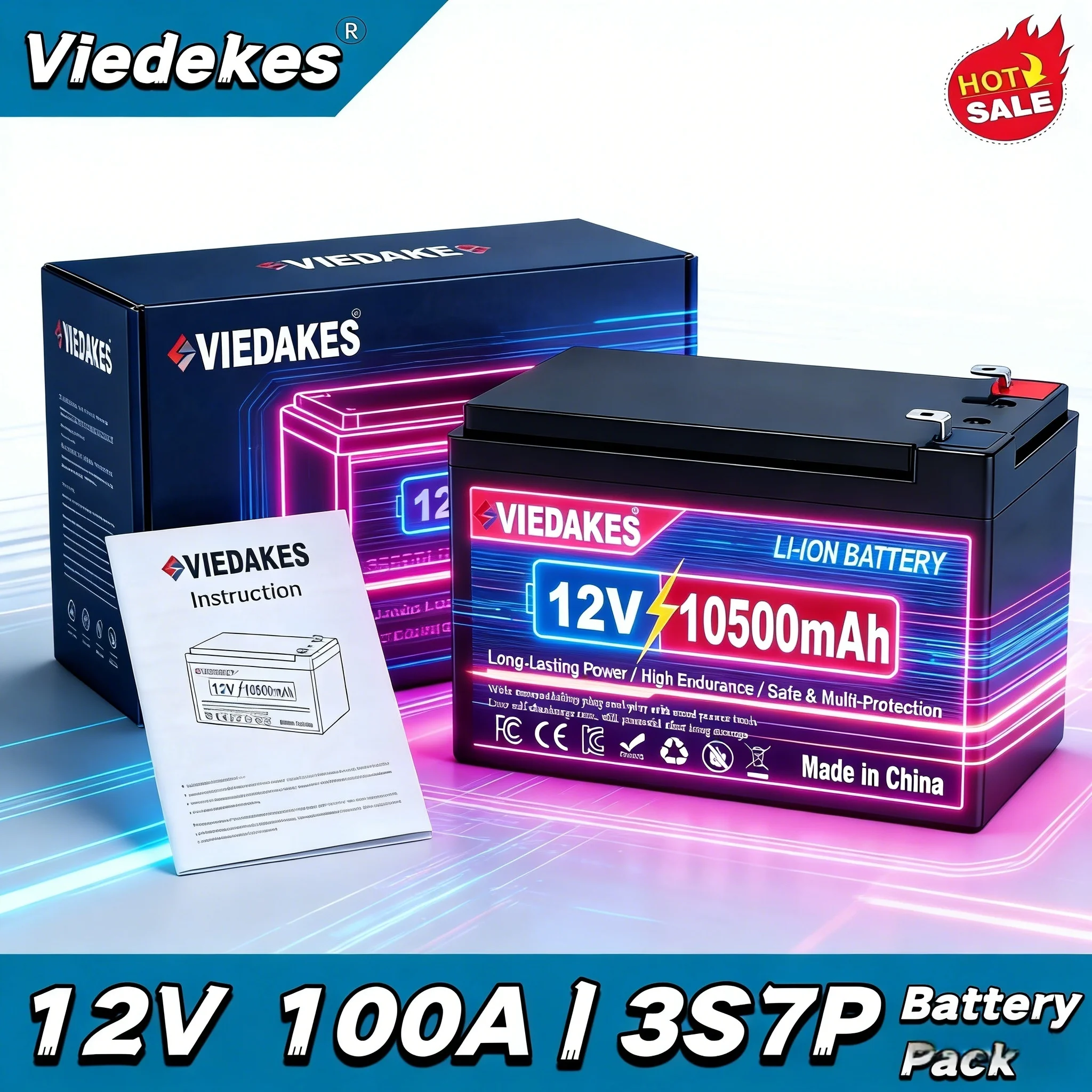🧩 3S7P 12V 100Ah 18…