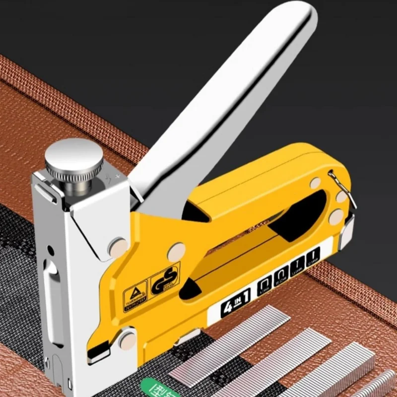 Ручной гвоздезабивной пистолет 4 в 1, легкий пистолет для домашнего использования, кодовый пистолет для гвоздей, воздушный пистолет для деревообработки, специальные прямые степлеры, столярные инструменты