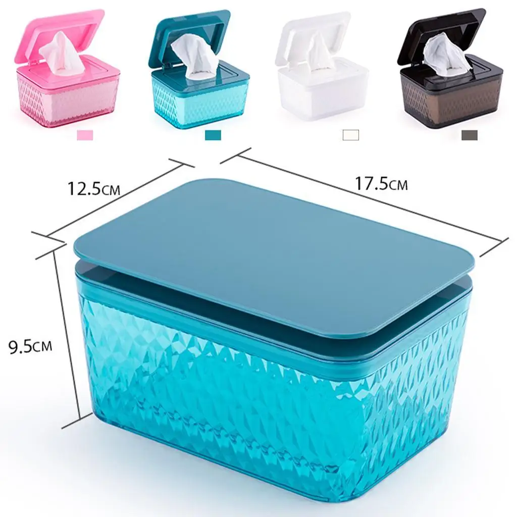 Wet  Dispenser Holder Buckle Design Reusable Wet Large Capacity  with Lid Case Wipe Box   for Office Travel