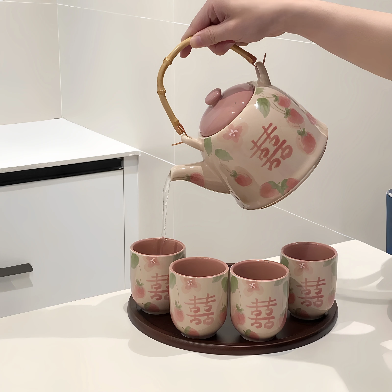 

Креативный чайный сервиз Cerc, двойной свадебный подарок Happin, новая пара, чайные чашки для невесты, товары для свадебного торжества