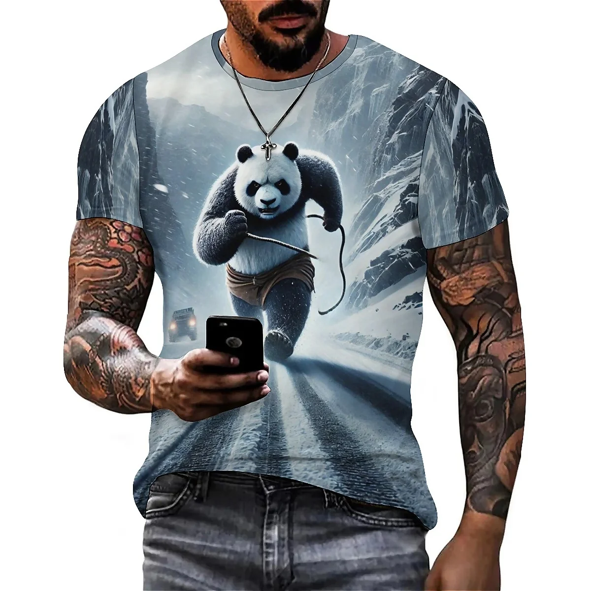 

Family Gathering Minimalist Design Men's 3D Printed Short-Sleeve T-Shirt - High-Quality 3D Print Top